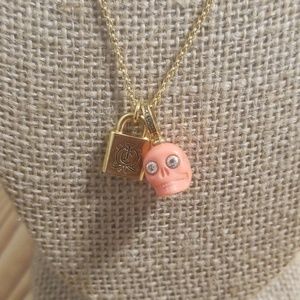 Juicy couture coral skeleton and key  necklace